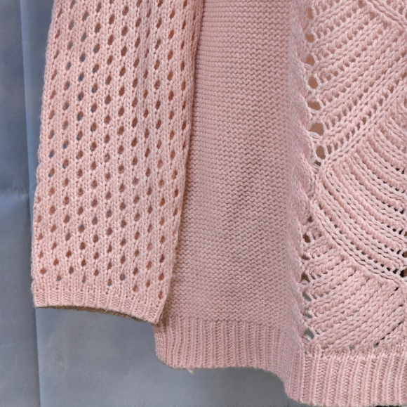 NEW DIRECTIONS | OPEN KNIT TUNIC SWEATER - Picture 12 of 16